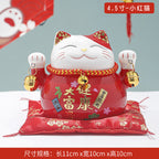 Lucky Cat Ceramic Home Ornament Creative Japanese-style Fortune Cat Small Pocket Store Opening Event Gift Wholesale