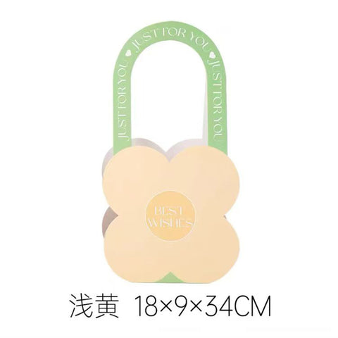 New dopamine flower portable box flower arrangement box green plant potted plant tote bag gift packaging box DIY