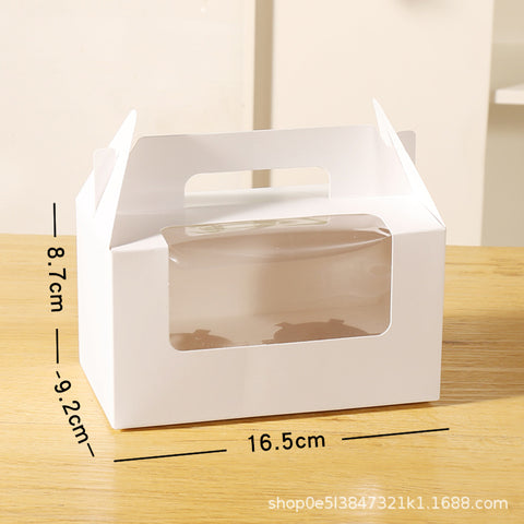 1/2/4/6/12 capsules window muffin box baking snow meiniang egg tart box packaging box cupcake packaging box