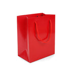 Solid color glossy universal gift packaging tote bag tea bag kraft paper tote bag watch box paper bag jewelry bag