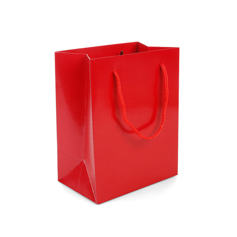 Solid color glossy universal gift packaging tote bag tea bag kraft paper tote bag watch box paper bag jewelry bag