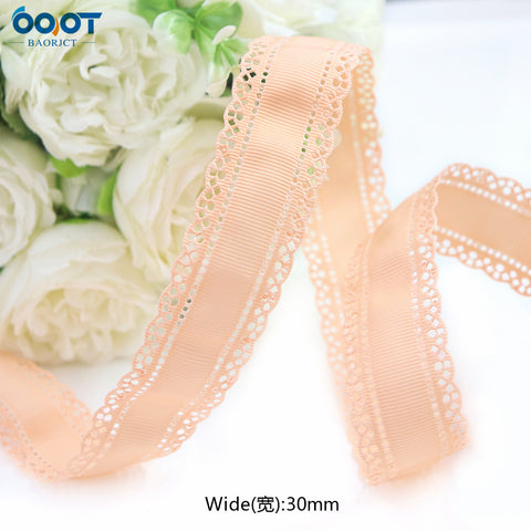 3cm Solid Color Lace Hollow Grosgrain Ribbon Eco-Friendly Durable Modern DIY Handmade Bow Headgear Hair Valentine's Day Wedding