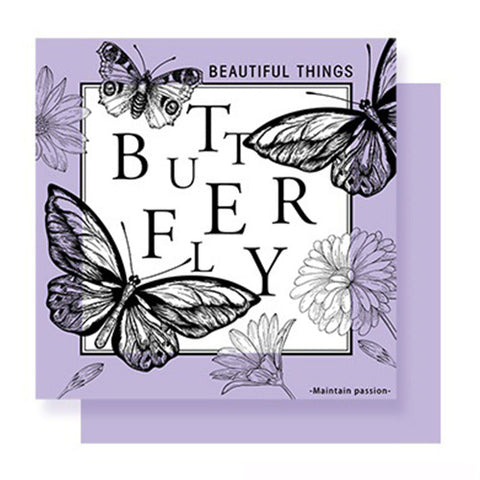 New waterproof retro dreamy butterfly floral wrapping paper - bopp thickened pearlescent film, available in multiple colors