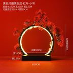 New Chinese LED lamp ring living room creative ornament Gundam background light gift home decoration flowing water ornament