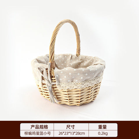 Willow Hand Woven Modern Hanging Eco-Friendly Rattan Kitchen Storage Customized Design Shape Flower Shop Basket Small Basket