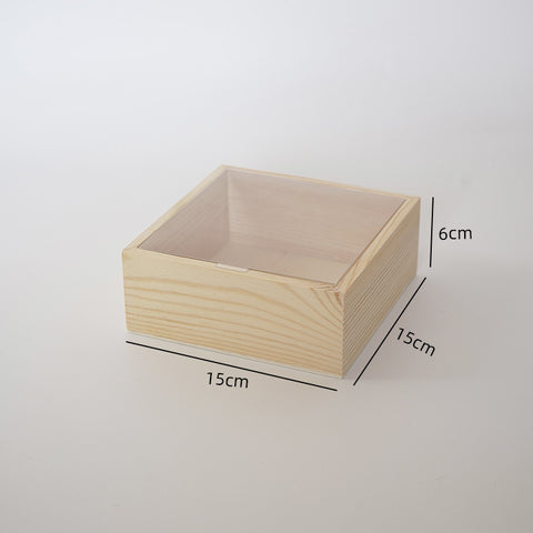 Holiday light luxury high-grade wooden flower box, flower sunflower arrangement square gift box, flower shop DIY floral materials