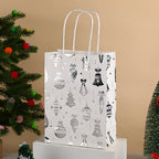 Christmas gift bag cartoon christmas tree souvenir bag holiday party snack packaging bag kraft paper bag