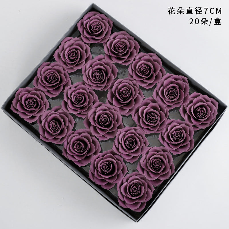 Qixi Festival new soap flower head pride rose aromatherapy immortal flower seven layers soap flower simulation flower wholesale
