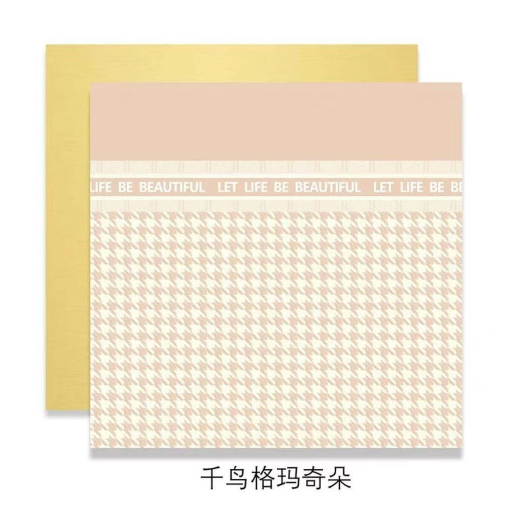 New Hera light luxury paper series flower wrapping paper red bouquet thousand bird grid thickened waterproof bag flower paper material