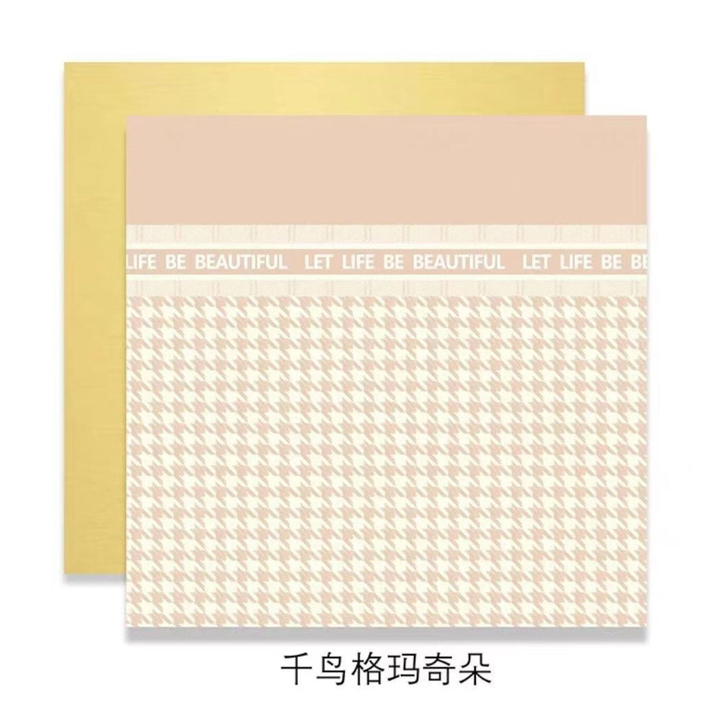 New Hera light luxury paper series flower wrapping paper red bouquet thousand bird grid thickened waterproof bag flower paper material