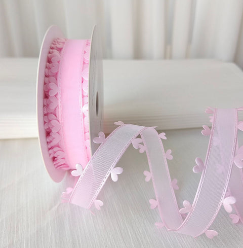 Bilateral love ribbon, hair accessories DIY bow flower gift packaging ribbon cross-border binding belt