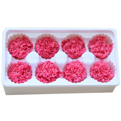 Eternal Flower 4-5cm A Grade Carnation Flower Head DIY Material 8 Packs Yunnan Wholesale Eternal Carnation Flower Head