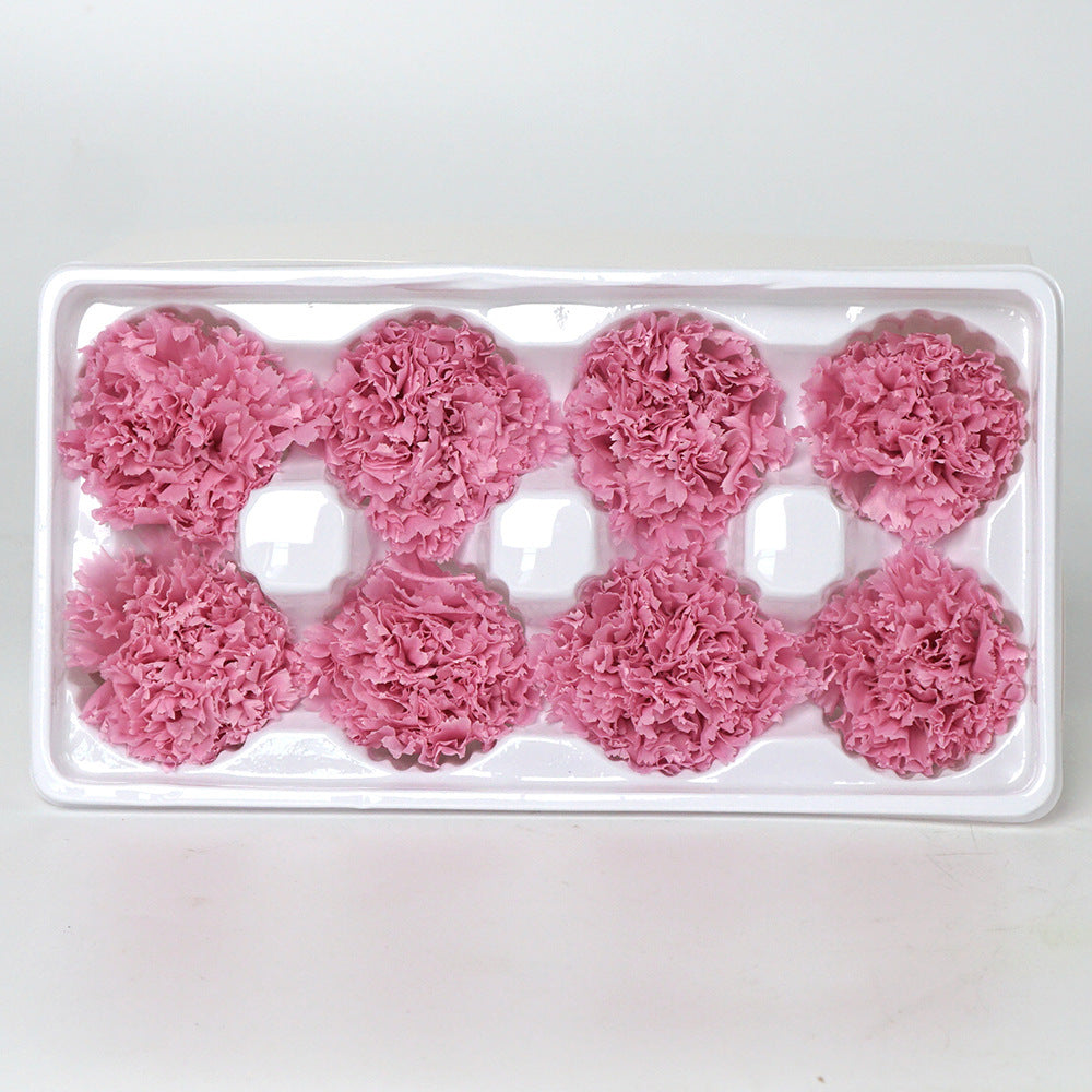 Eternal Flower 4-5cm A Grade Carnation Flower Head DIY Material 8 Packs Yunnan Wholesale Eternal Carnation Flower Head