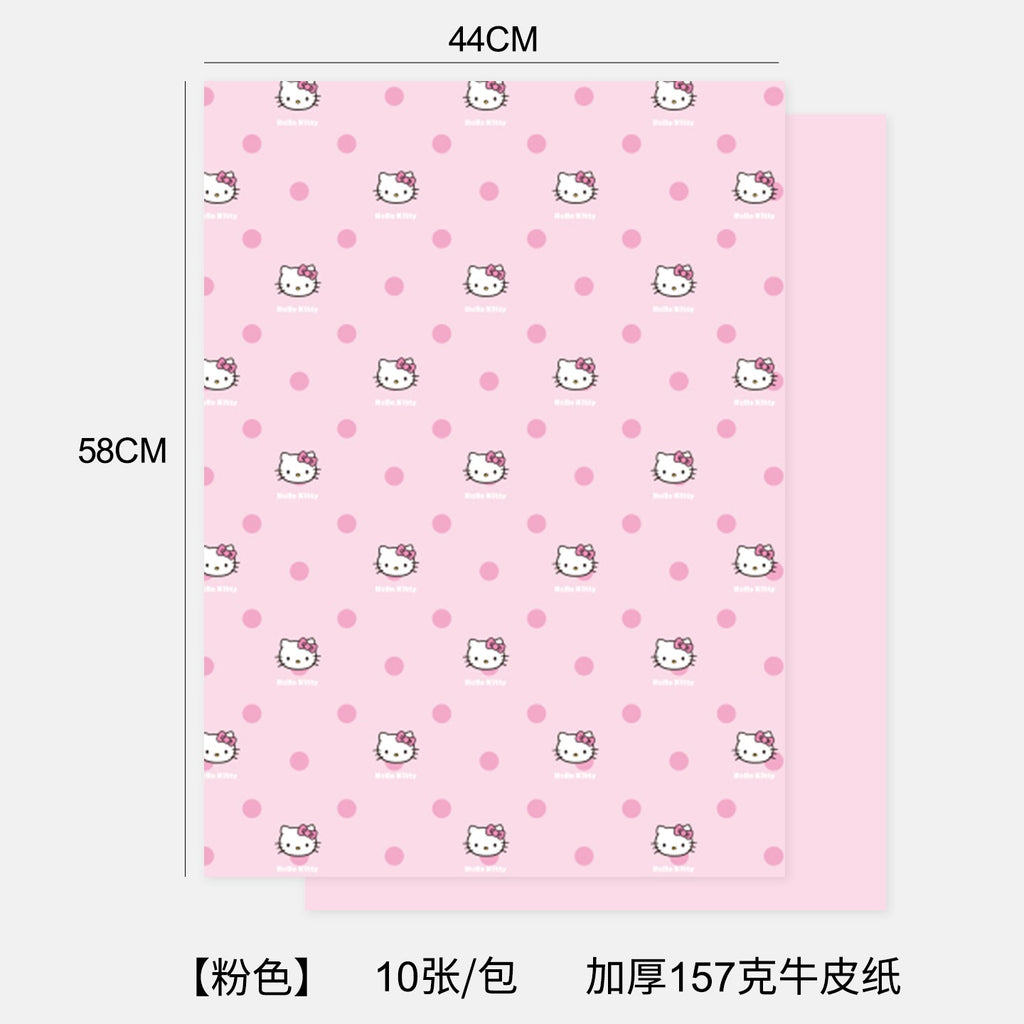Polka dot Hello Kitty thickened wrapping paper modeling paper 157g kraft paper flower bouquet bag flower paper handmade floral materials
