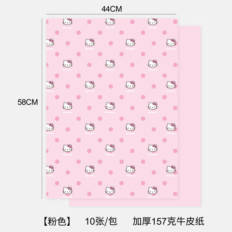 Polka dot Hello Kitty thickened wrapping paper modeling paper 157g kraft paper flower bouquet bag flower paper handmade floral materials