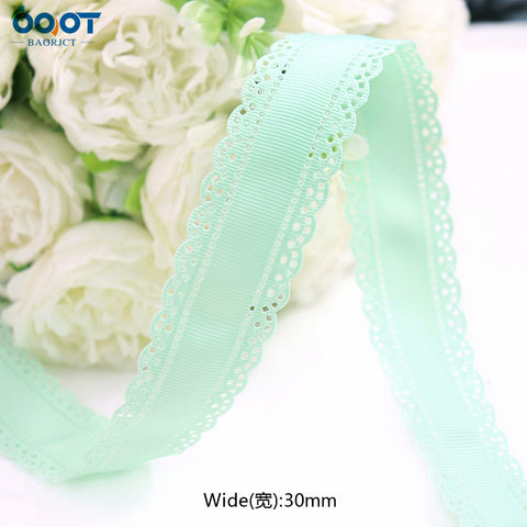 3cm Solid Color Lace Hollow Grosgrain Ribbon Eco-Friendly Durable Modern DIY Handmade Bow Headgear Hair Valentine's Day Wedding