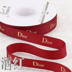 2Cm bronzing threaded ribbon custom logo flower bouquet ribbon cake gift ribbon webbing decoration DIY