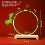 New Chinese LED lamp ring living room creative ornament Gundam background light gift home decoration flowing water ornament
