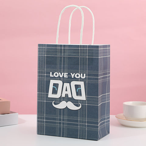 New Father's Day Gift Bag Holiday Tote Bag Packaging Bag Birthday Gift Bag White Cardboard Gift Paper Bag