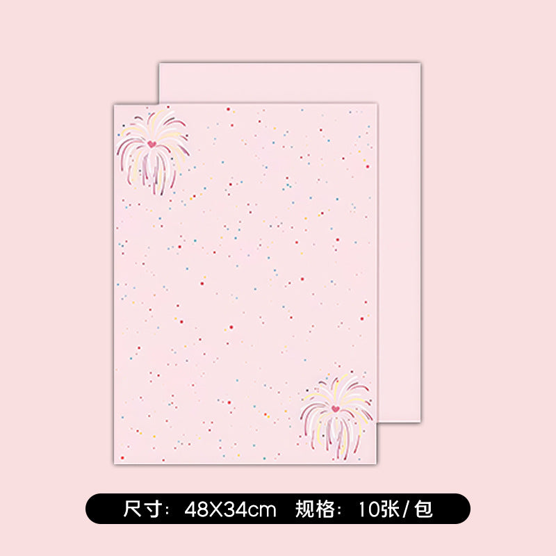 New black fireworks bouquet cardstock new year's eve flower packaging styling paper chrysanthemum diy material floral packaging paper