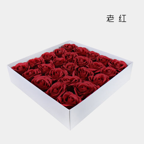 Artificial flower five-layer rose soap flower large flower head soap flower gift box bouquet flower shop festival supplies manufacturer wholesale