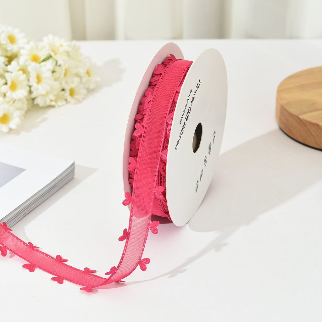 Bilateral love ribbon, hair accessories DIY bow flower gift packaging ribbon cross-border binding belt