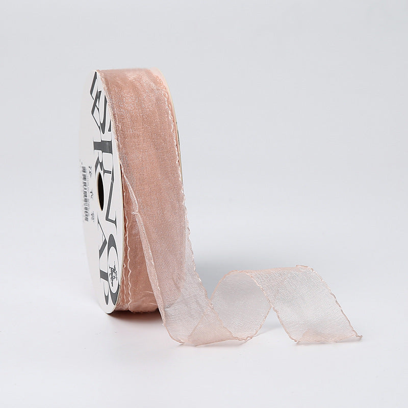 Valentine's Day super sweet ribbon bouquet packaging webbing bow DIY handmade yarn belt flower packaging ribbon wholesale