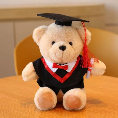 Dr. Bear doll bachelor suit teddy bear doll school gift plush toy graduation season gift bear