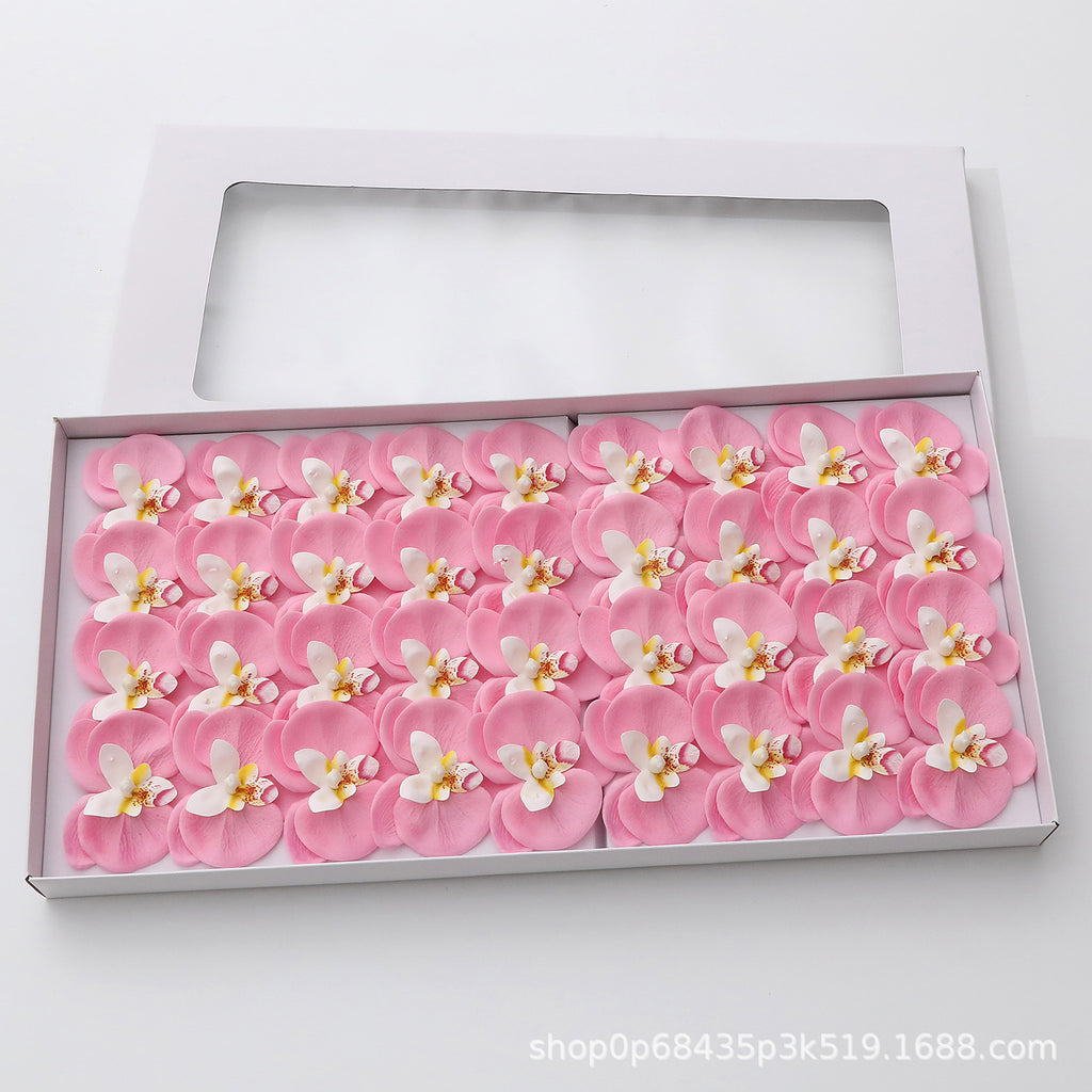 New Phalaenopsis Christmas Soap Flower Orchid Soap Flower Gift Box Bouquet Making Decoration Flower Shop Spot