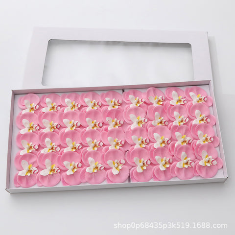 New Phalaenopsis Christmas Soap Flower Orchid Soap Flower Gift Box Bouquet Making Decoration Flower Shop Spot