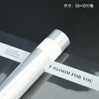 English waterproof cellophane flower bouquet wrapping paper dust-proof cellophane transparent bag flower paper gift flower material