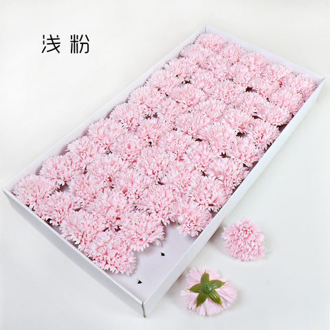 Soap flower head, carnation soap flower, artificial flower head, flower head festival bouquet gift box, DIY materials, flowers