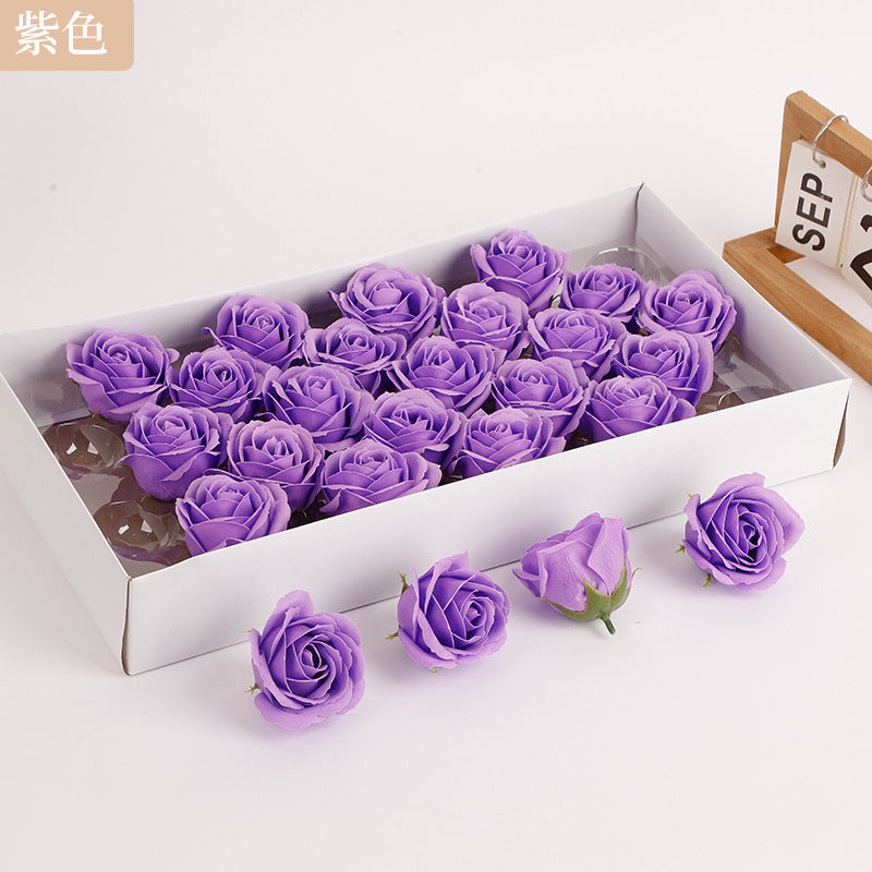 Soap flower five-layer soap rose head Valentine's Day DIY bouquet gift box packaging material simulation head high simulation