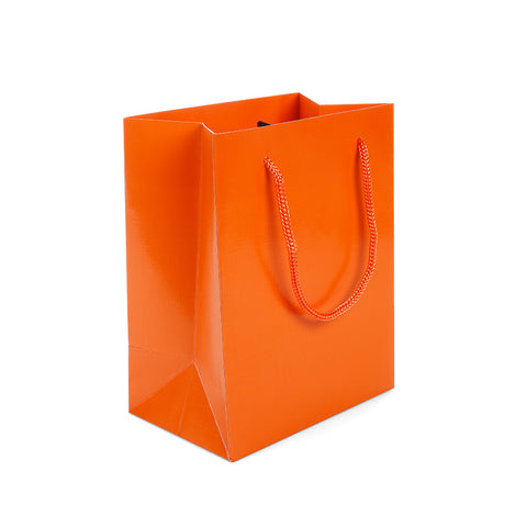 Solid color glossy universal gift packaging tote bag tea bag kraft paper tote bag watch box paper bag jewelry bag