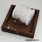 Pearl chain 8 + 3mm gypsy fishing line bead chain handmade bouquet gifts DIY holiday decoration floral materials