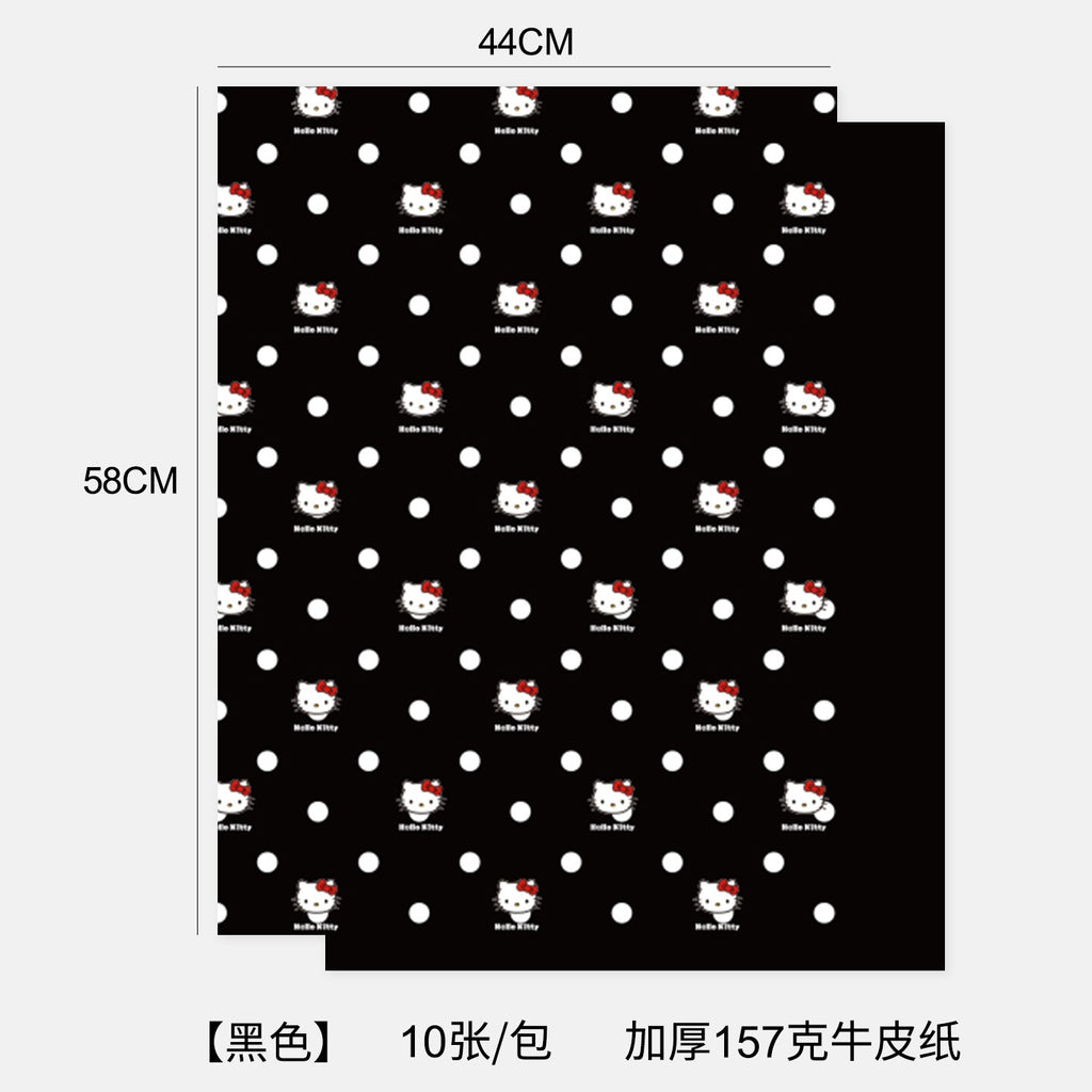 Polka dot Hello Kitty thickened wrapping paper modeling paper 157g kraft paper flower bouquet bag flower paper handmade floral materials
