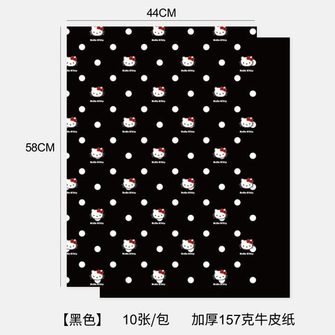 Polka dot Hello Kitty thickened wrapping paper modeling paper 157g kraft paper flower bouquet bag flower paper handmade floral materials