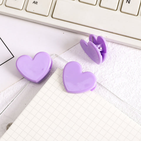 ins transparent mini love clip plastic test paper book folder heart-shaped decorative photo clip sticky note clip