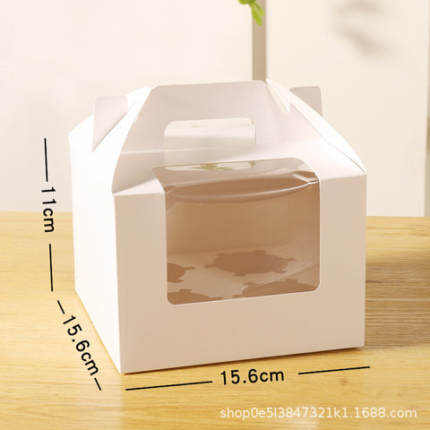 1/2/4/6/12 capsules window muffin box baking snow meiniang egg tart box packaging box cupcake packaging box