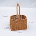 Gift box woven flower basket handmade straw basket outdoor camping home decoration teacher's day gift box