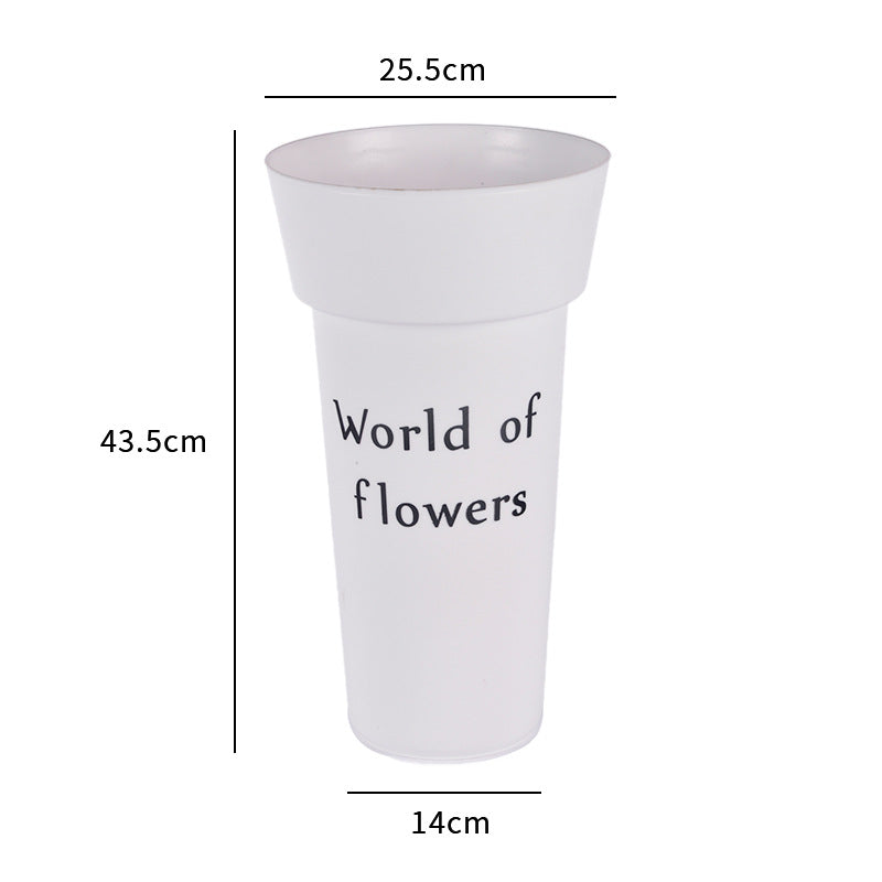 Wake flower bucket flower shop special Hong Kong-style square flower bucket wholesale stall household dried flowers flower growing bucket Wake flower bucket