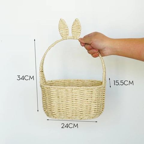 Gift box woven flower basket handmade straw basket outdoor camping home decoration teacher's day gift box