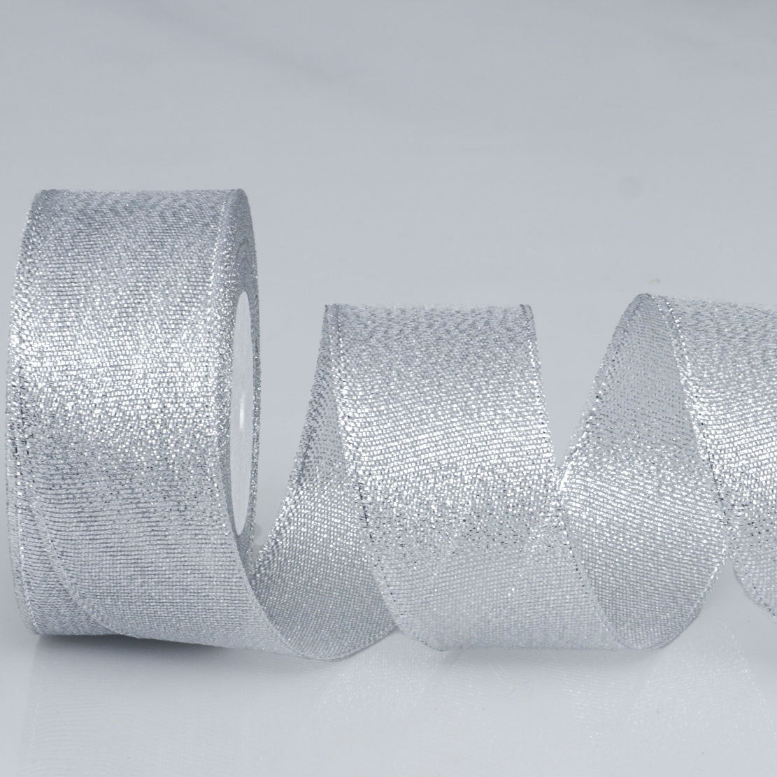 Horizontal striped gold-edged gold, silver, and scallion colored webbing, handmade DIY polyester fresh flower gift packaging ribbon, in stock, wholesale ribbon