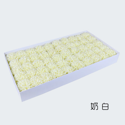 Soap flower head, carnation soap flower, artificial flower head, flower head festival bouquet gift box, DIY materials, flowers