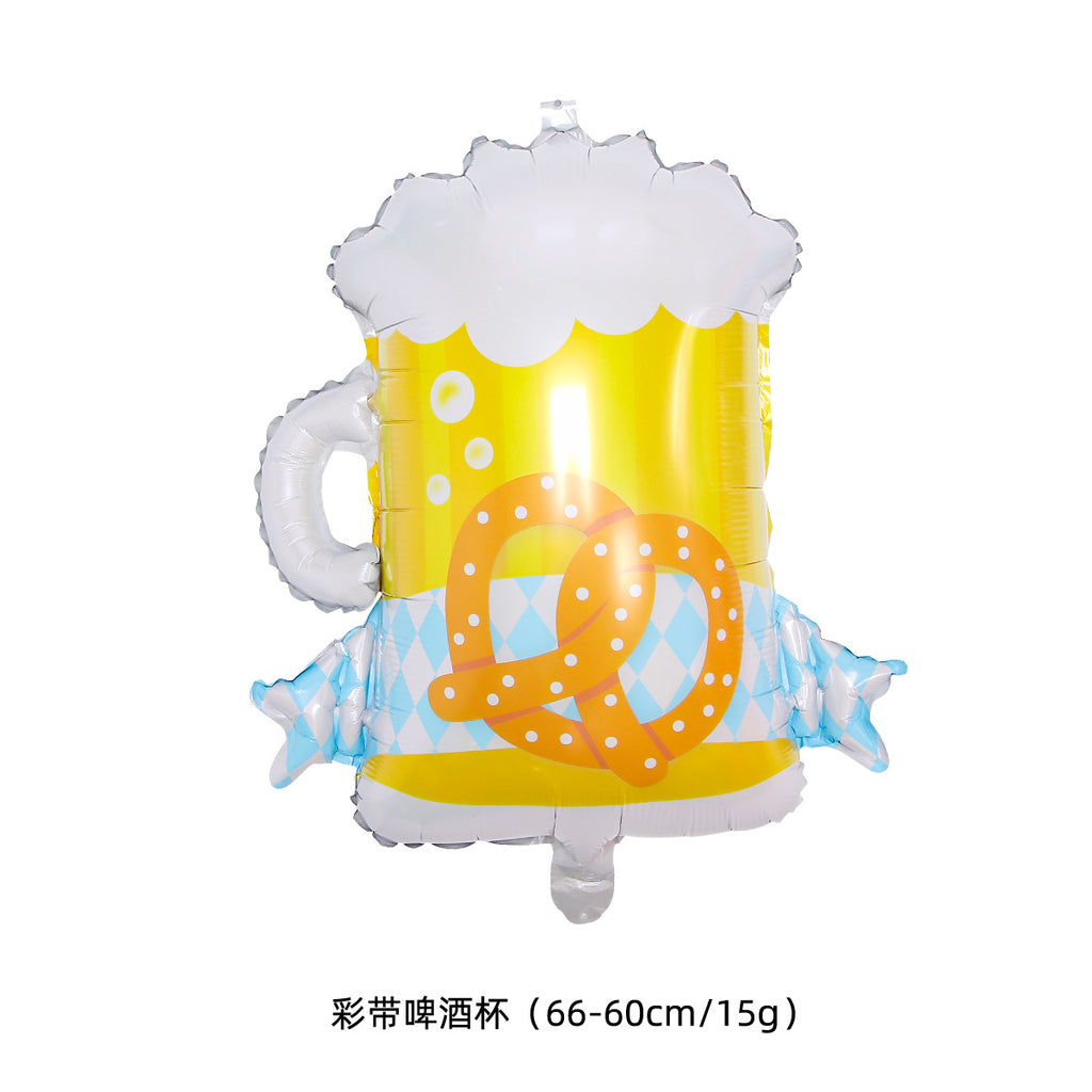 Party decoration, aluminum film balloons, cross-border arrangement, New Year's wine bottle, wine glass, birthday wine bottle, wine glass balloon wholesale