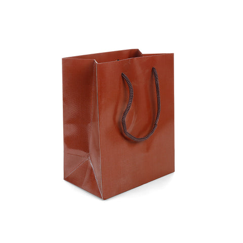 Solid color glossy universal gift packaging tote bag tea bag kraft paper tote bag watch box paper bag jewelry bag