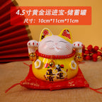 4.5 inch Lucky Cat Cute Cartoon Piggy Bank Ceramic Gift Printing Home Decoration Customer Wholesale Shipping
