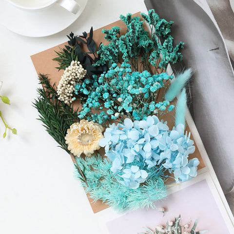 Wholesale Hot Sale Cross-border ETERNAL Dried Flower DIY Handmade Wedding Christmas Mother's Day Square Decoration Burnt Orange