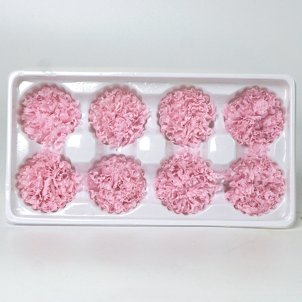 Eternal Flower 4-5cm A Grade Carnation Flower Head DIY Material 8 Packs Yunnan Wholesale Eternal Carnation Flower Head