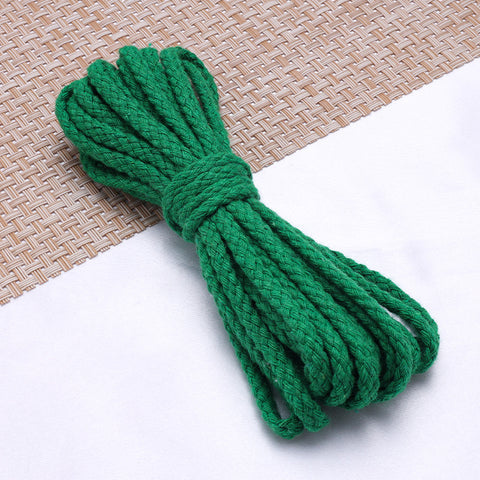 Spot 5mm colored eight-strand cotton rope, handmade DIY woven hemp rope, drawstring, trouser belt binding rope, hollow 8-strand cotton rope